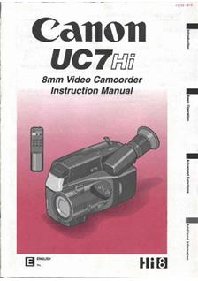 Canon UC 7 Hi manual. Camera Instructions.